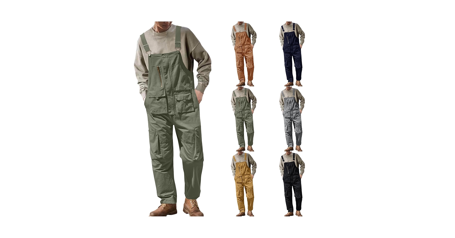 Amazon.com: Green Overalls Men Loose Fit Lightweight