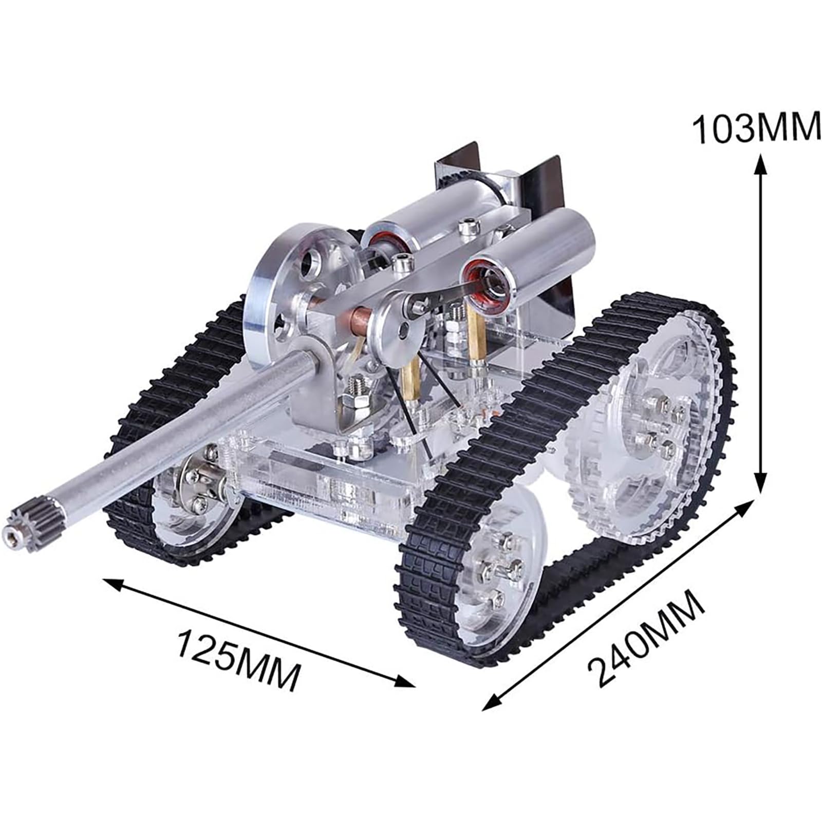 Generisch Modell eines externen Verbrennungsmotors, Tanktyp Metall-Stirlingmotor