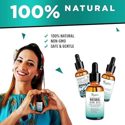 Vista 5 de Aceite Natural de Mulén para la Remoción de Cera de Oído y Limpiador con Ajo Gotas para el Dolor y el Dolor de Oídos Suavizante de Cera de Oído