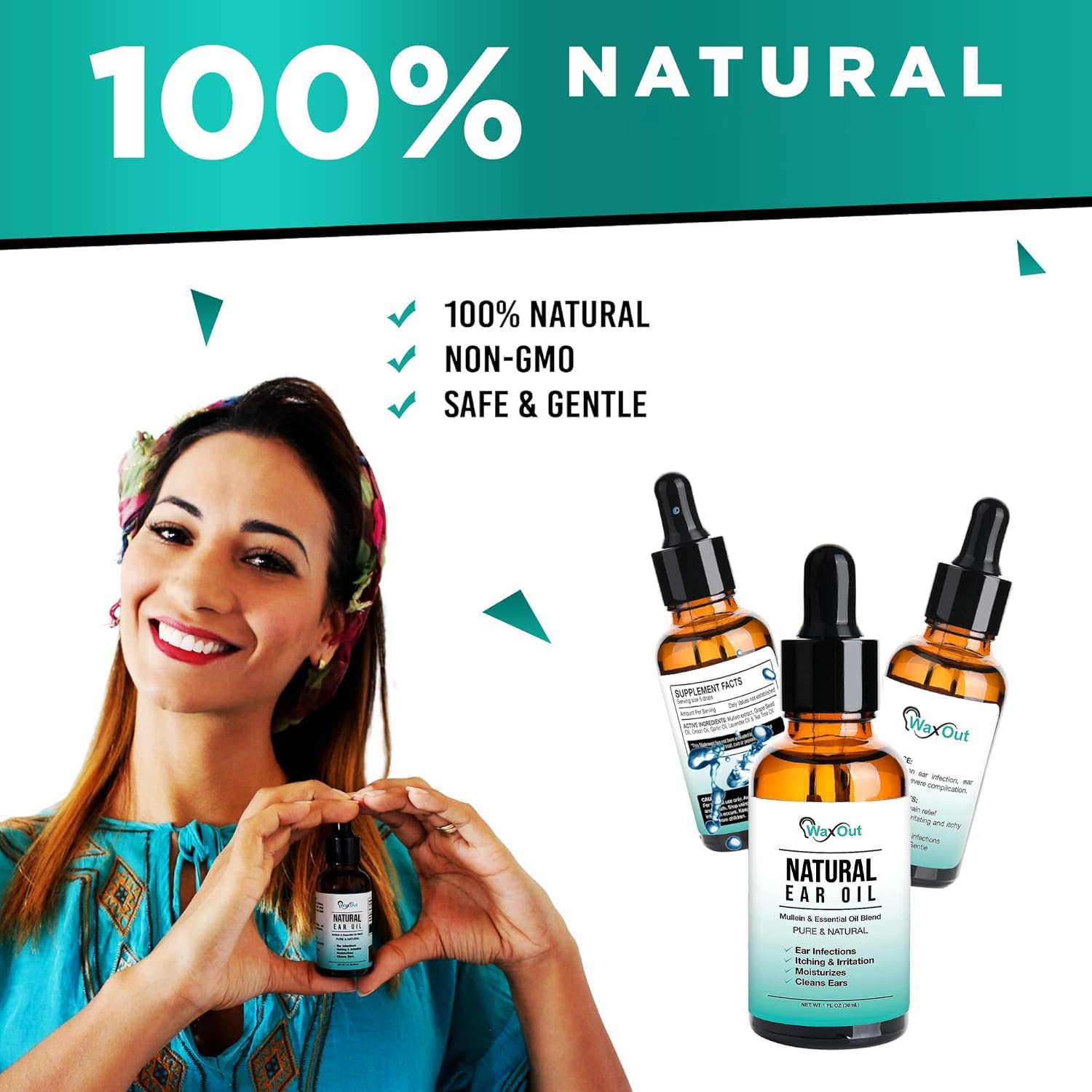 Natural Mullein Ear Wax Removal Oil & Cleaner with Garlic | Pain & Earache Drops | Earwax Softener, Moisturizer & Allergy Soothing | Tinnitus, Itching, Ringing, Infections & Clogged Ears — Amazon image 5