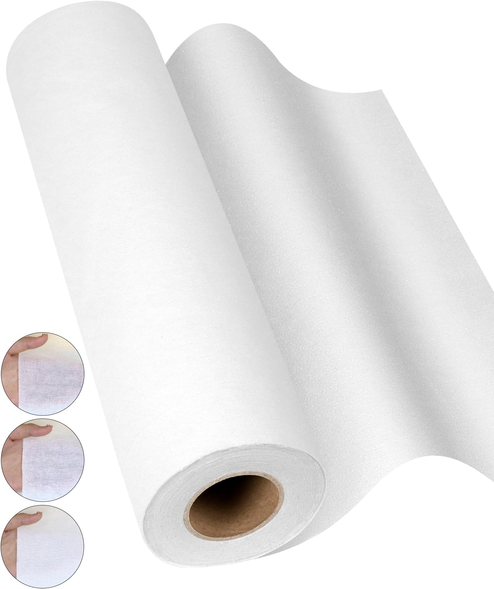 PLANTIONAL Woven Cotton Iron-On Fusible Interfacing: 10.6 inch X 10 Yards White Heavy Weight 100% Cotton Single-Sided Interfacing for t-Shirt Quilts Blouses Dress Shirts Collars DIY Crafts Supplies