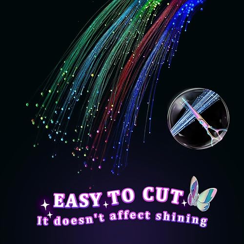 Miniatura 3 de URSMART - 12 clips de luz LED para el cabello, 6 piezas de luces LED y 6 accesorios de mariposa para el cabello para mujeres, horquilla LED para el