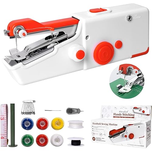 Handheld Sewing Machine, Quick Sew Mini Portable Electric Sewing Machine For Beginners Adults, Easy To Use Suitable for Sewing Clothes, Fabrics, Cutains, Family Travel, DIY