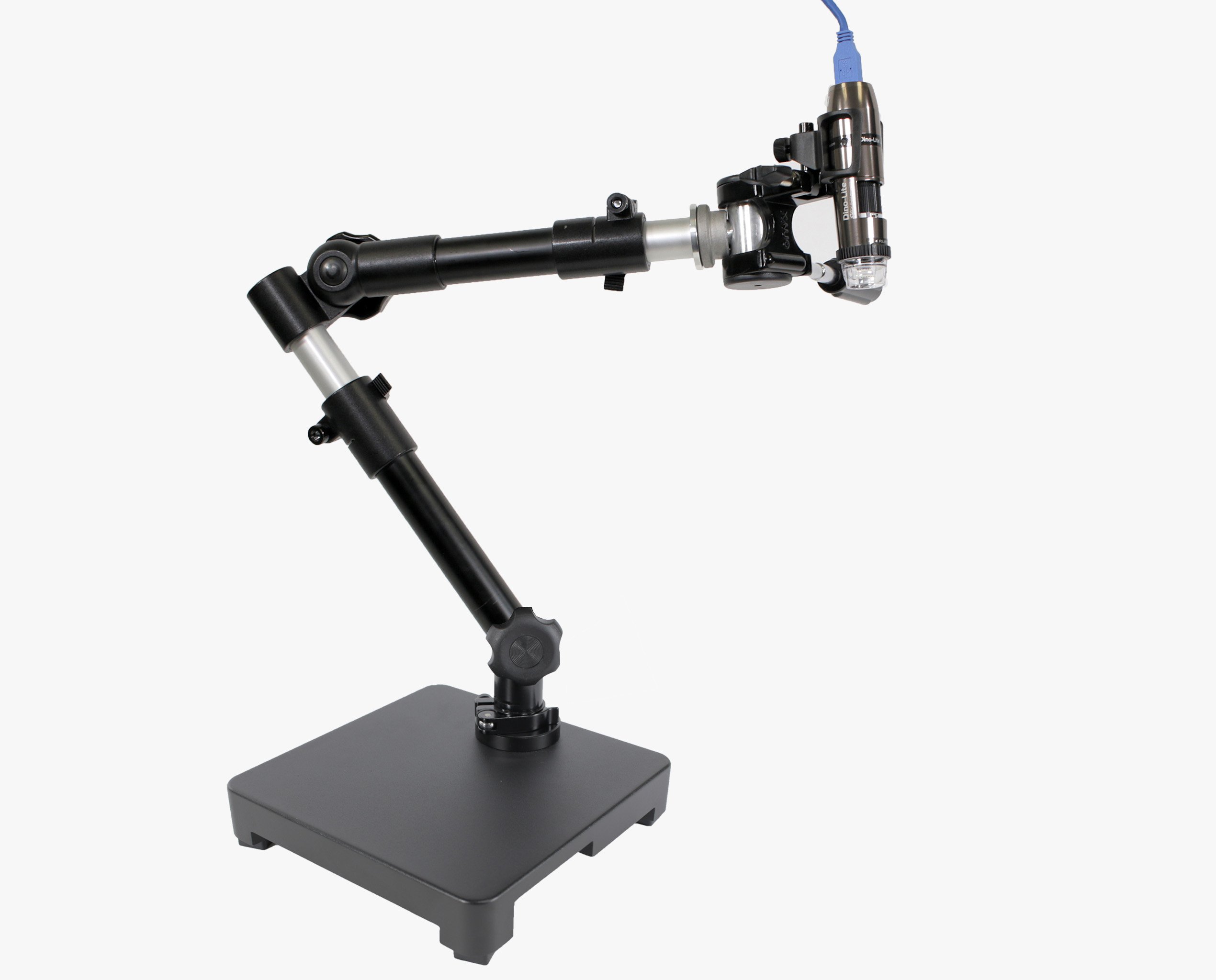 MS52BA3 Jointed Articulating Mount With Weighted 25 Pound Base Plate, Designed For Dino-Lite