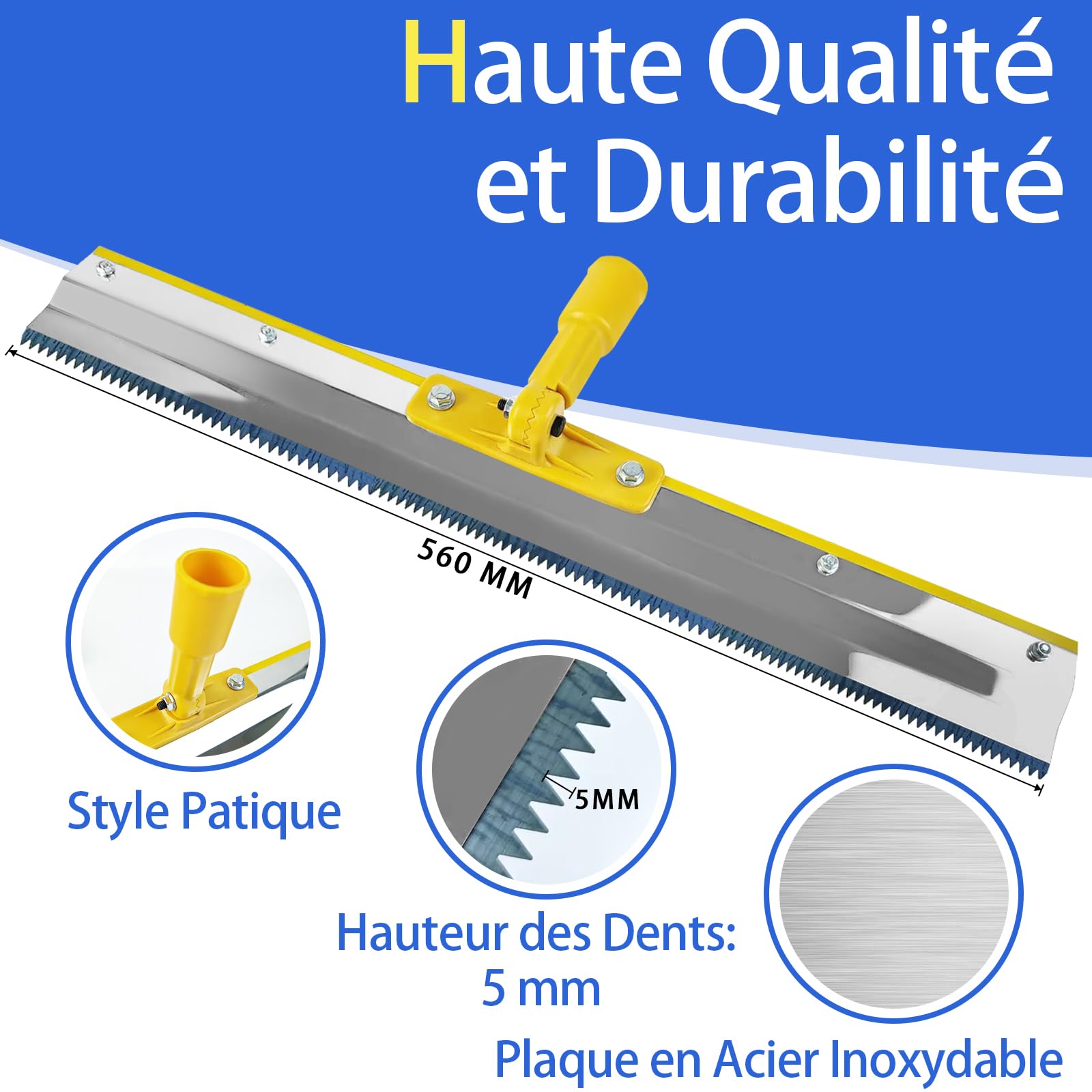 VKE Kit Ciment Autonivelant Rouleau Debulleur 50cm Perche Telescopique
