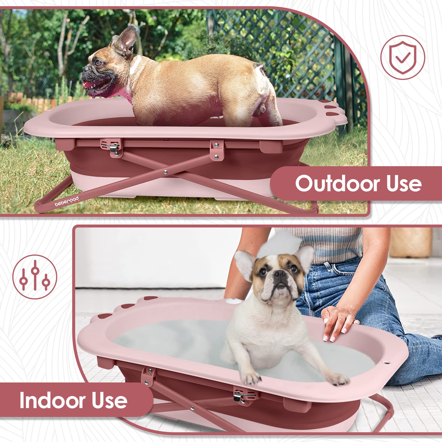 Small Pet Bathtub With Drain Beberoad Collapsible Pet Bathtub ...