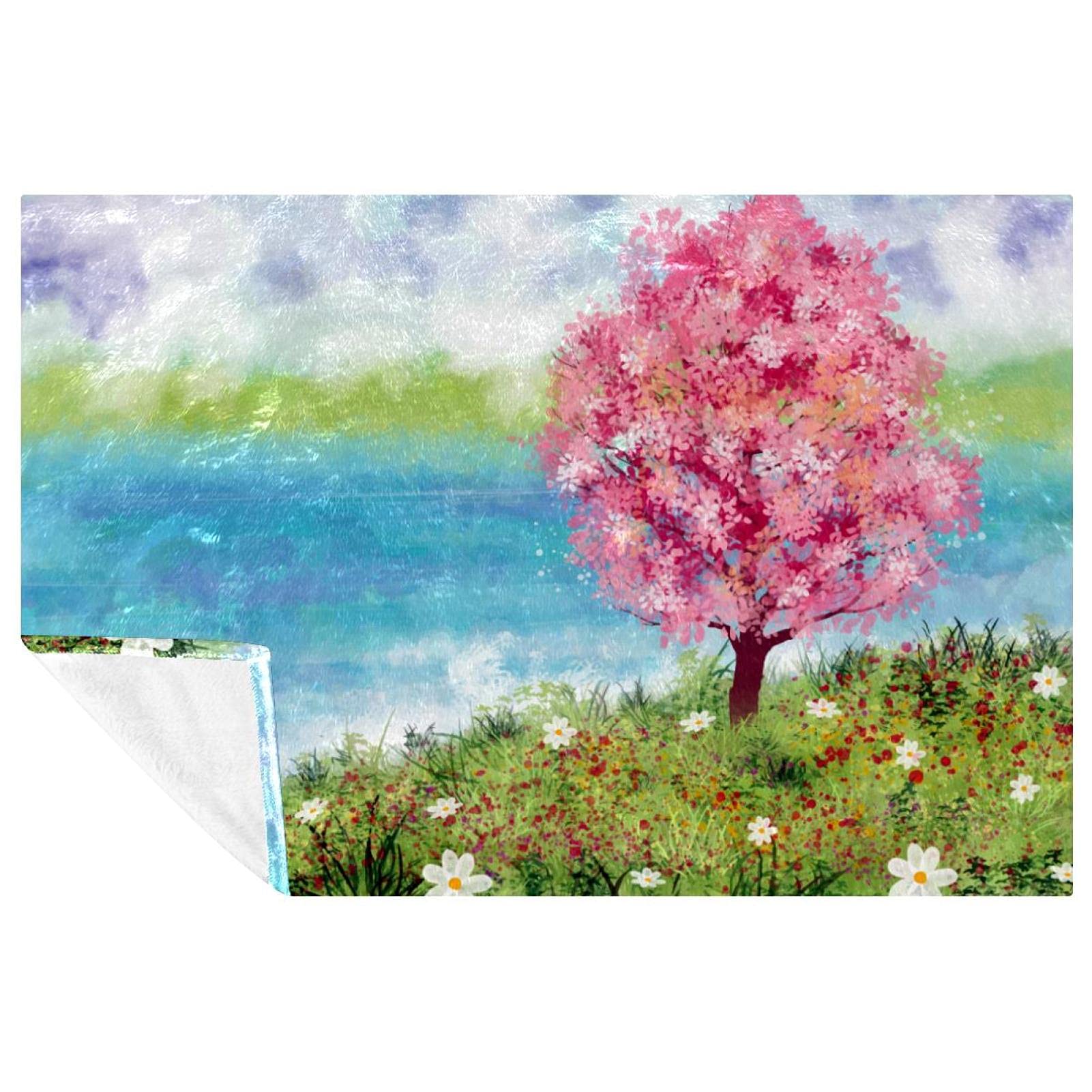 Couverture peinture à l'huile le cadeau idéal pour décorer lit et canapé