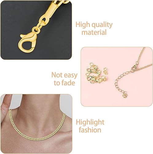 Miniatura 4 de El juego de 450 accesorios para fabricación de joyas incluye 200 conectores de anillo de salto abiertos, 200 puntas de cuentas, cubiertas de nudo y