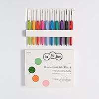 Vista 9 de lelulim Juego de ganchos de ganchillo, 10 tamaños, B-0.089 in a J-0.236 in