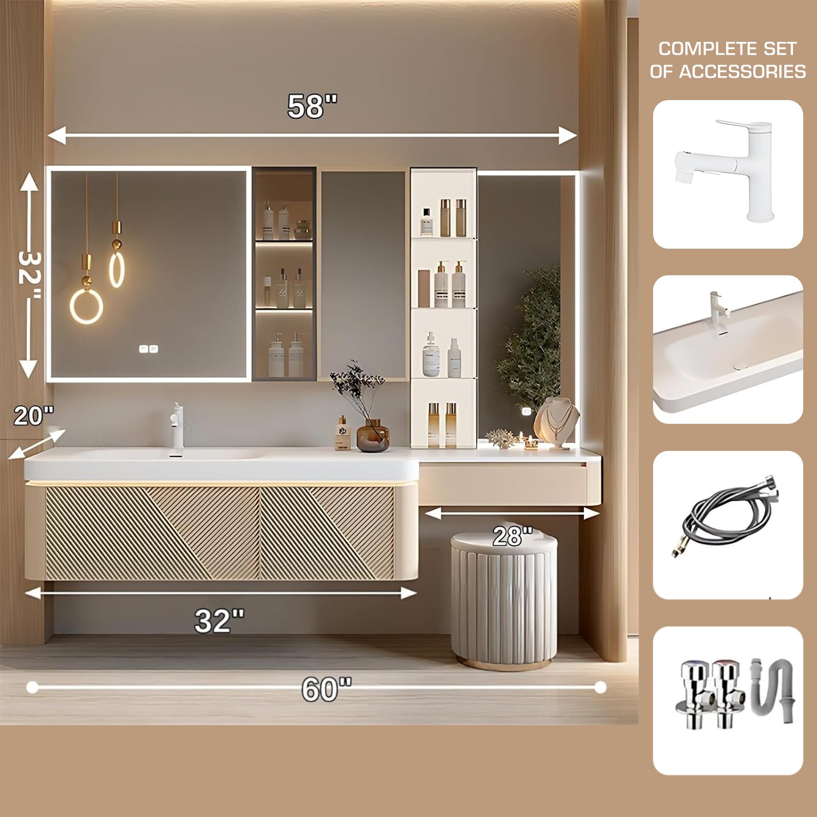 60 Inch Mirror Bathroom