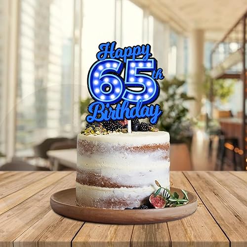 Miniatura 110 de Blue Glitter Happy Birthday 15th Cake Topper Let’s Glow Crazy Party Theme Decoration Supplies Boys Girls Happy Birthday 15 Anniversary Party Decor