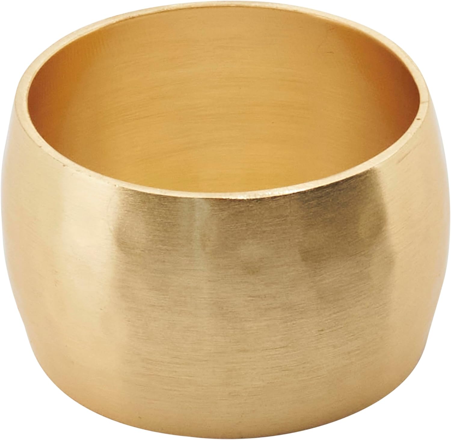 SARO LIFESTYLE Brushed Brass Napkin Rings (Set of 4) – Minimalist Metallic Design for Elevated Table Styling