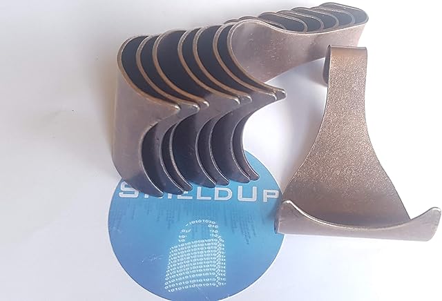 ShieldUp Bronzed Mirror & Picture Rail Moulding Hooks x 8
