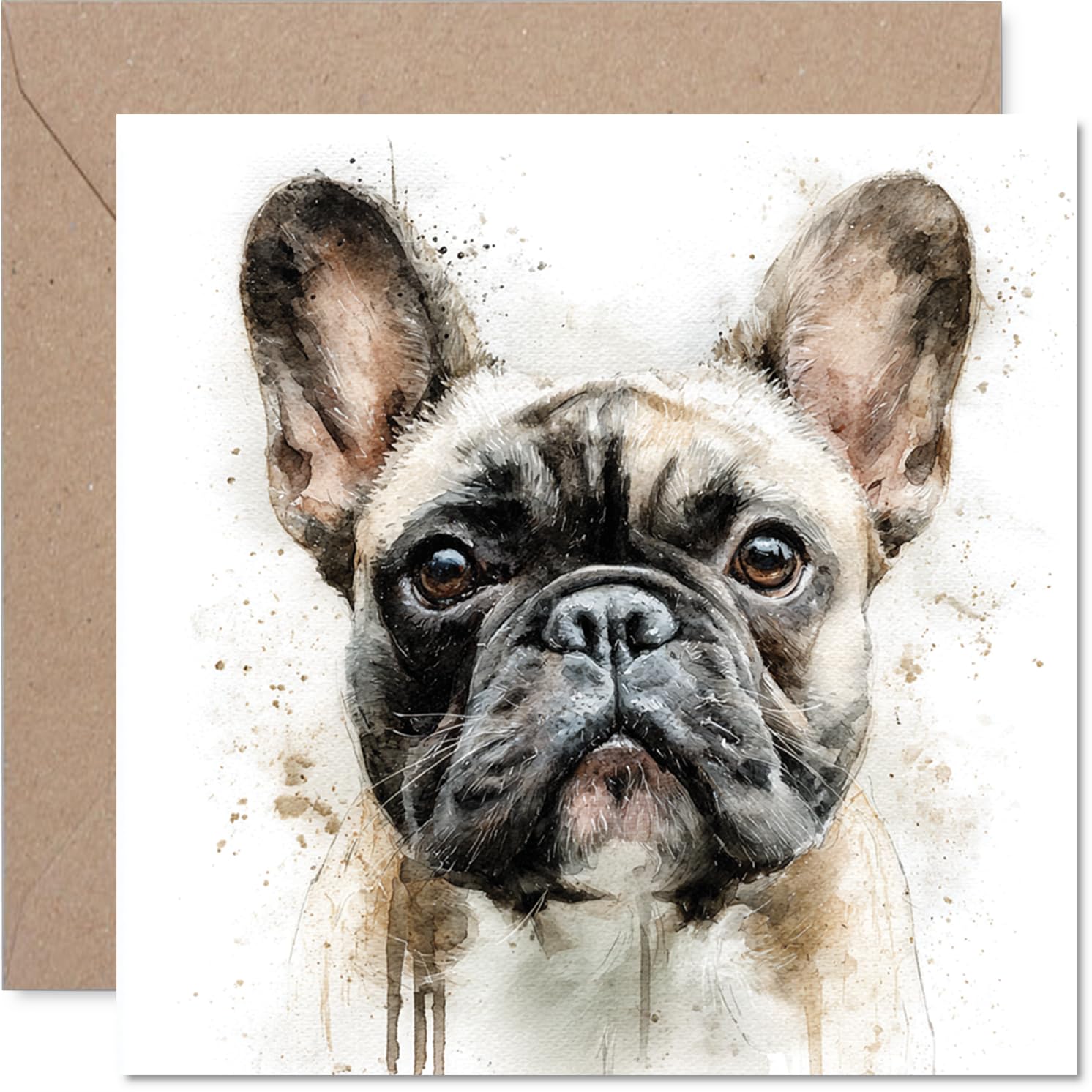 French Bulldog Birthday Card for Men Women - Dog Breeds - Happy Birthday Card for Neighbour Grandad Husband Colleague, 145mm Bday Greeting Cards