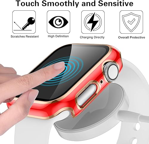 Miniatura 2 de GEAK Funda rígida compatible con el protector de pantalla de Apple Watch de 1.575 pulgadas, cobertura completa, cubierta dura de policarbonato