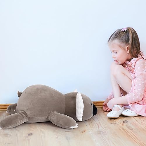Miniatura 5 de OurHonor Animales de peluche con peso, 4 libras, almohada gigante de koala de 22 pulgadas, juguete de peluche suave, regalo para adultos, niños y