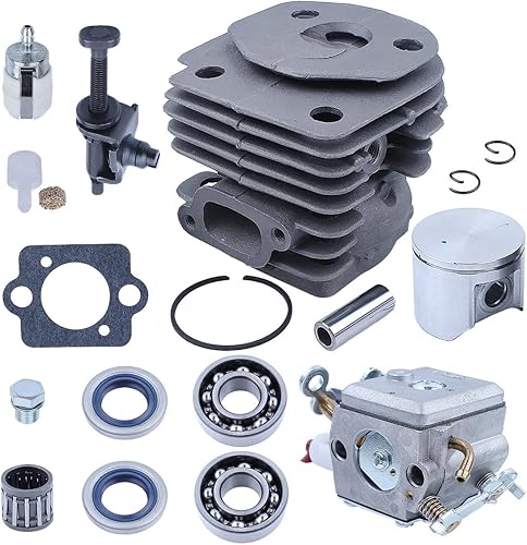 Miniatura 3 de Para Husqvarna 357 357XP 359 para motosierra, kit de cilindro de 1.850 in, 537157302, 537 15 73 02, 503283208, 503281614, 503281812, 537071201,