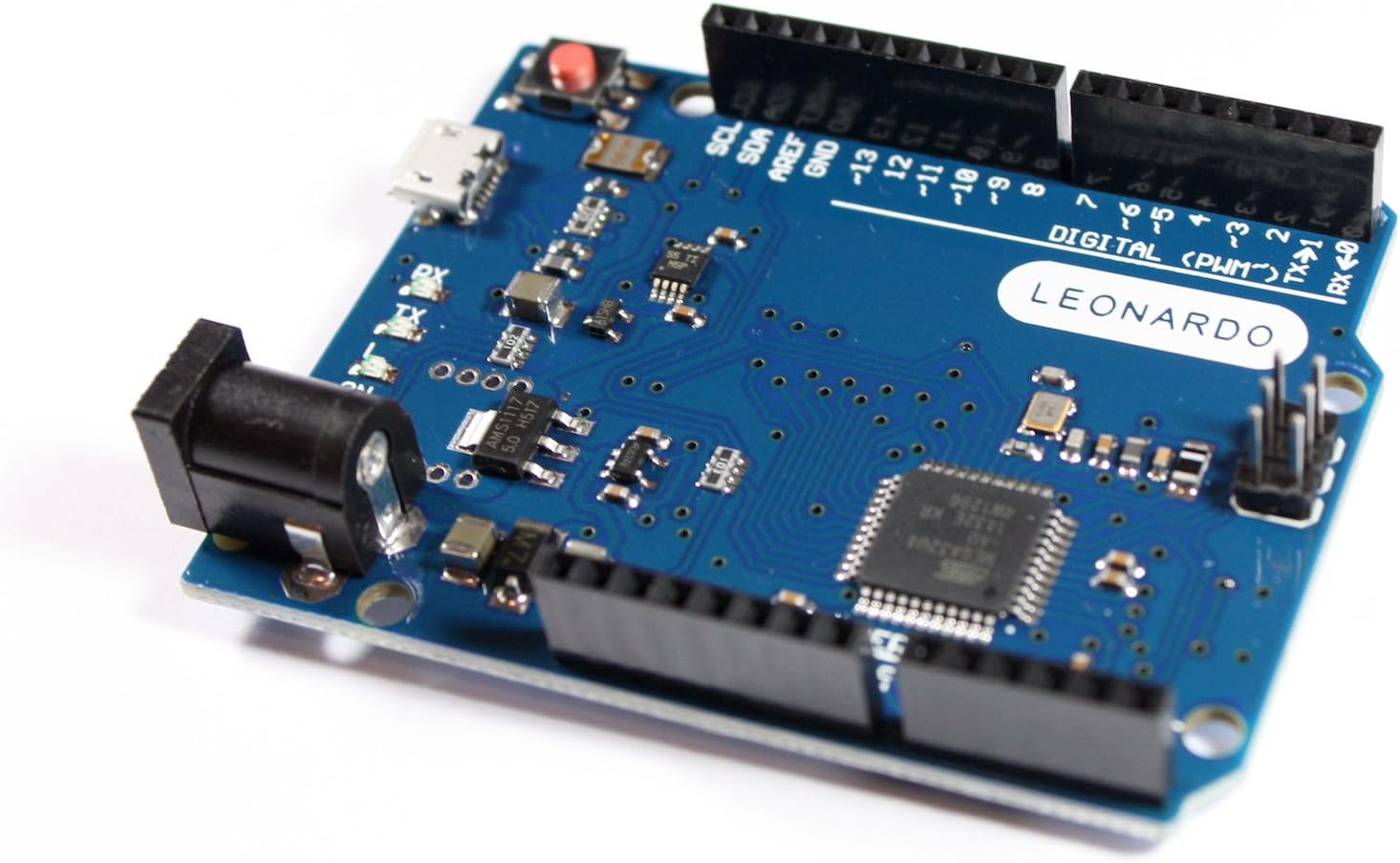 Leonardo Dev Board with Atmel AVR ATmega32u4 Microcontroller, 5V 16MHz, 100% Arduino Compatible Development Board