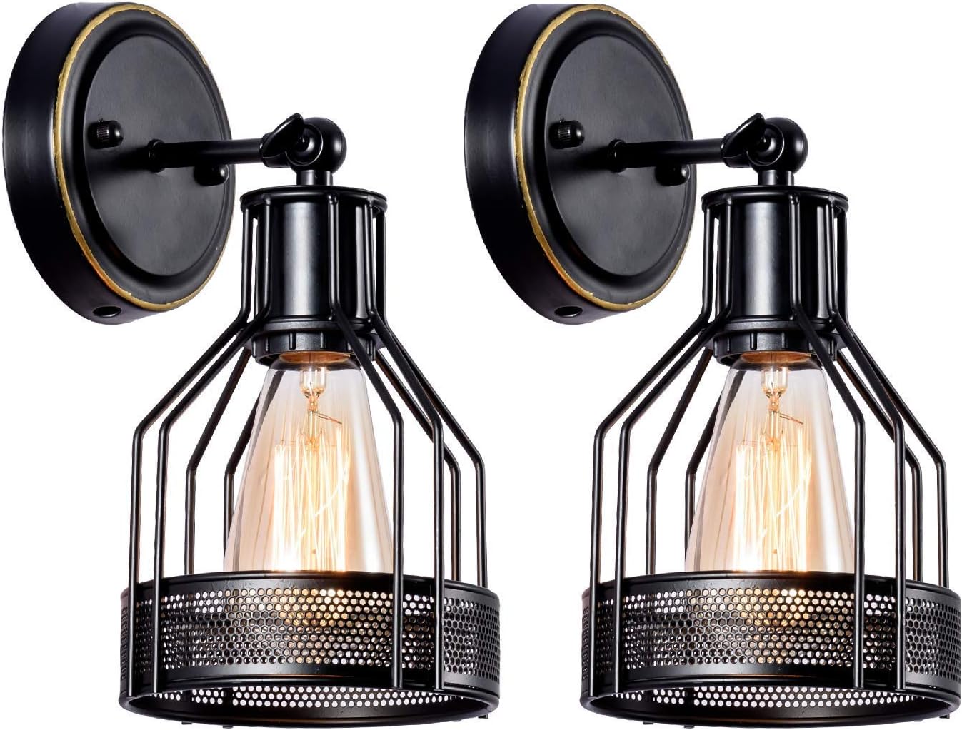 GLADFRESIT Wall Lights Industrial Lighting, Bathroom Indoor Cage Light