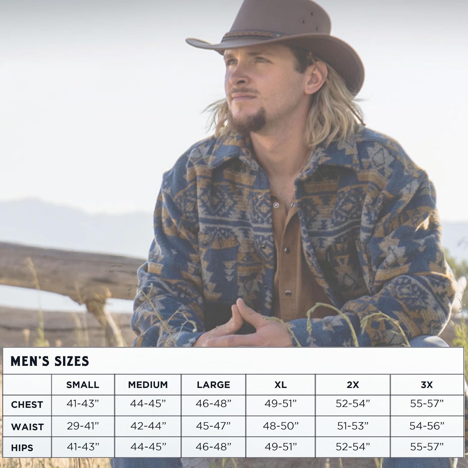 Outback Trading Company Men's Argo Big Shirt Fleece | Warm Soft Western Shirt Jacket | Chest/Hip Pockets & Adjustable Cuffs