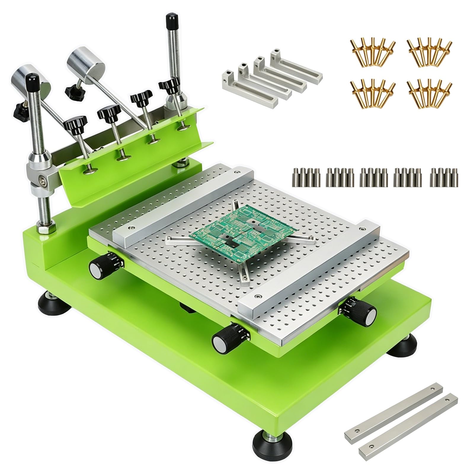 Impresora manual de plantillas para pasta de soldadura SMT PCB, altura ajustable, herramienta de alineación de precisión para montaje electrónico e impresión de placa LED