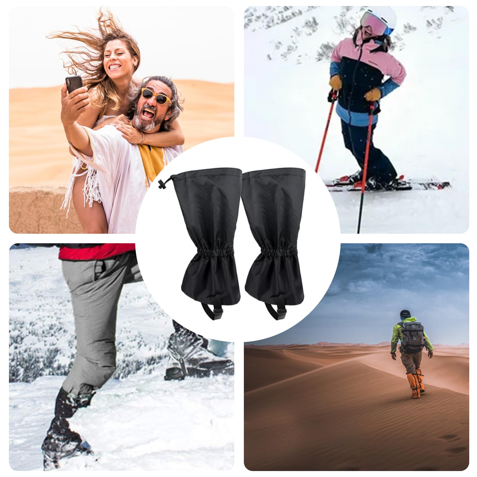 Legginsy outdoorowe, wodoszczelne, pyłoszczelne, regulowane, oddychające ochraniacze na nogi, wodoszczelne, do użytku na zewnątrz, legginsy