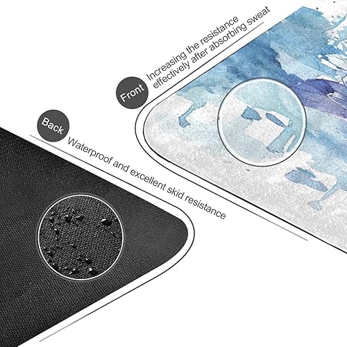 Miniatura 3 de Tapete de yoga con mariposas de acuarela, antideslizante, para pilates, entrenamiento y gimnasio en casa, 71 x 26 pulgadas, esterillas de yoga para