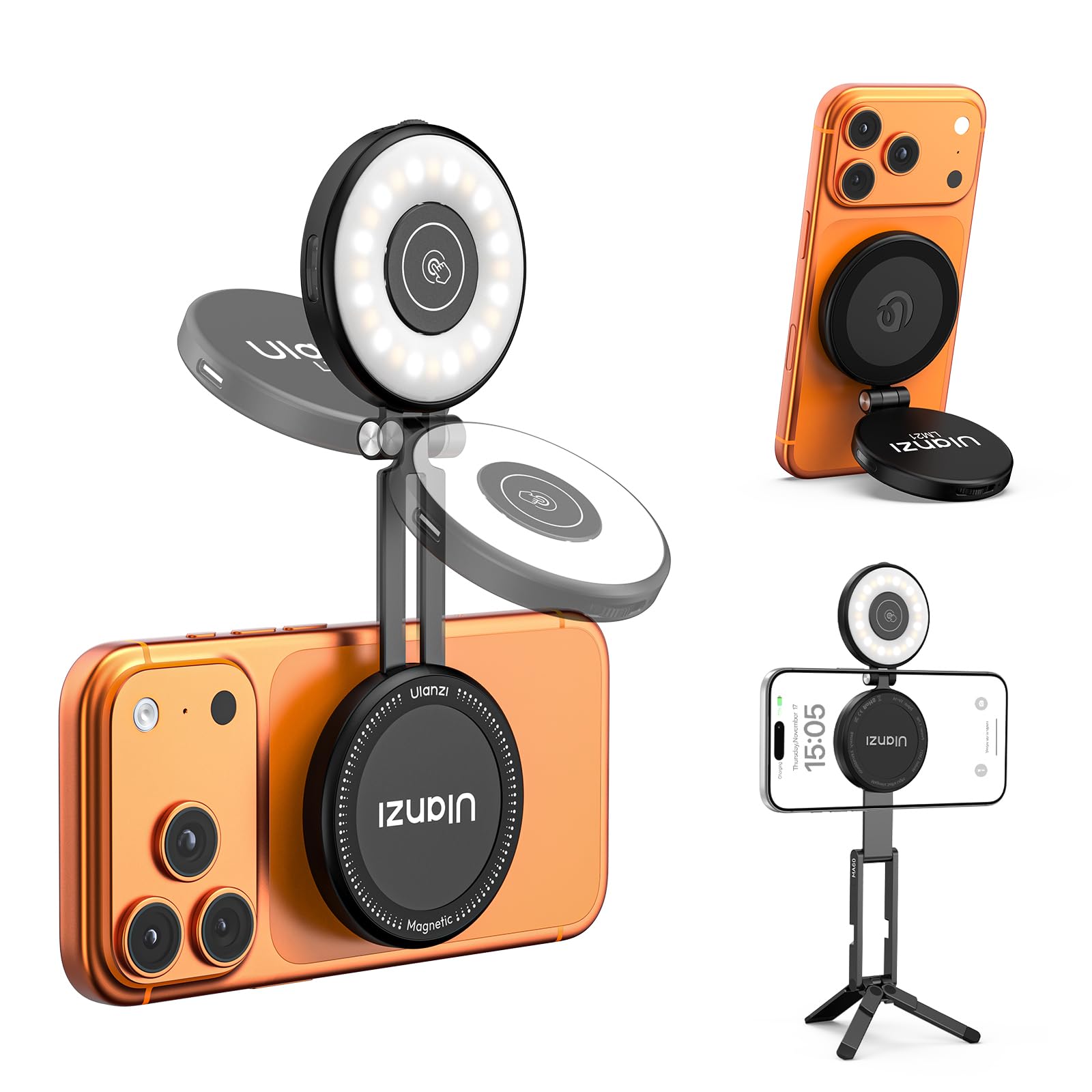 Amazon.co.jp: Ulanzi LM21 リングライト 自撮りライト MagSafe対応