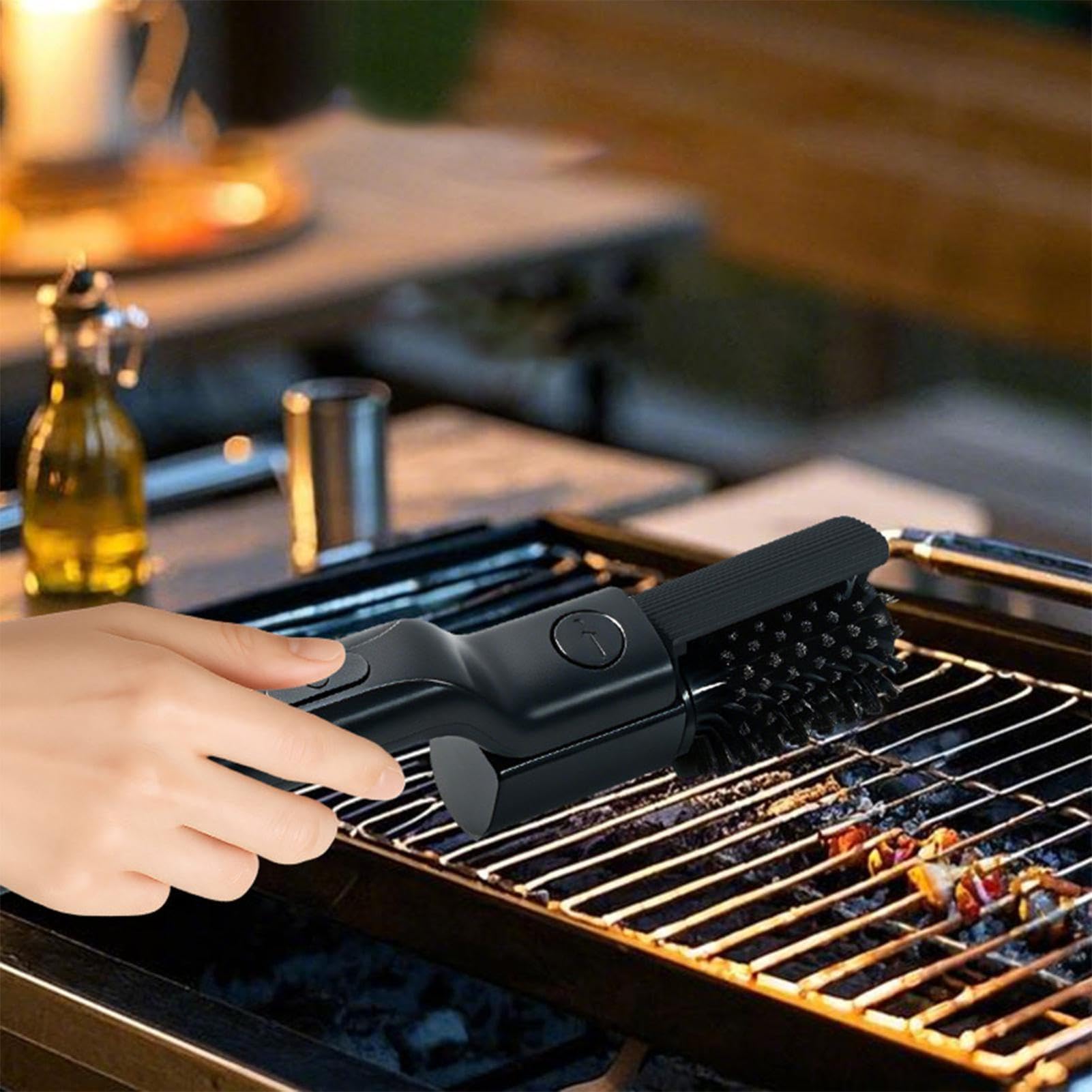 Szczotka Do Wytrzymały Automatyczny Obrotowy Odtłuszczacz Szorowarka | Czyścik Do Do barbecue ogrodowego, frytkownicy, paleniska, piekarnika i płyty