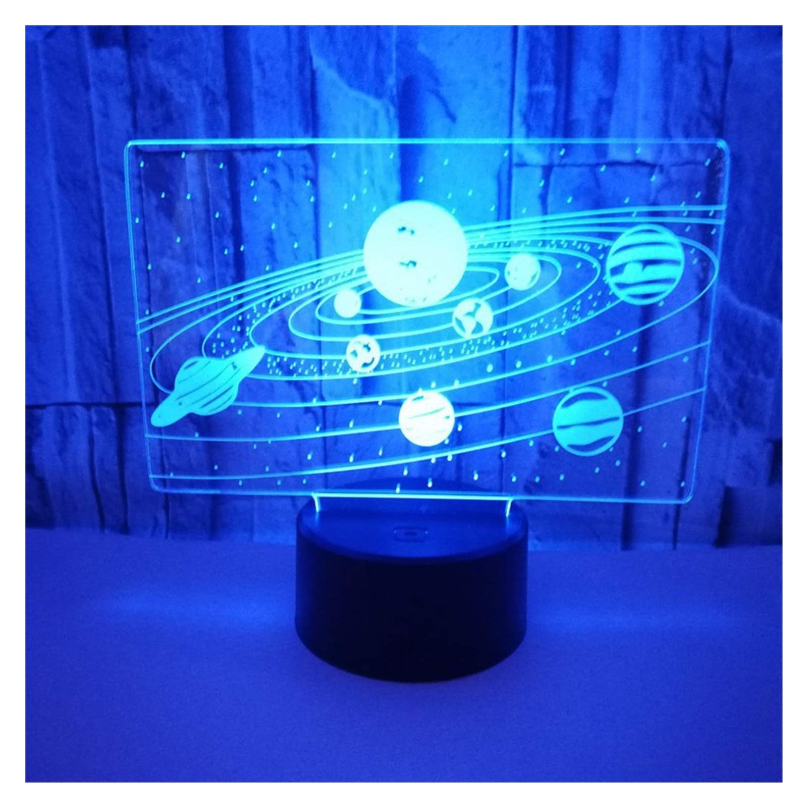BPA Solar System "Mesmerizing Acrylic 3D Lamp | Vibrant Colors & Illusion Effects | Energy-Efficient LED | Touch Control Night Light for Home, Desk, Bedroom