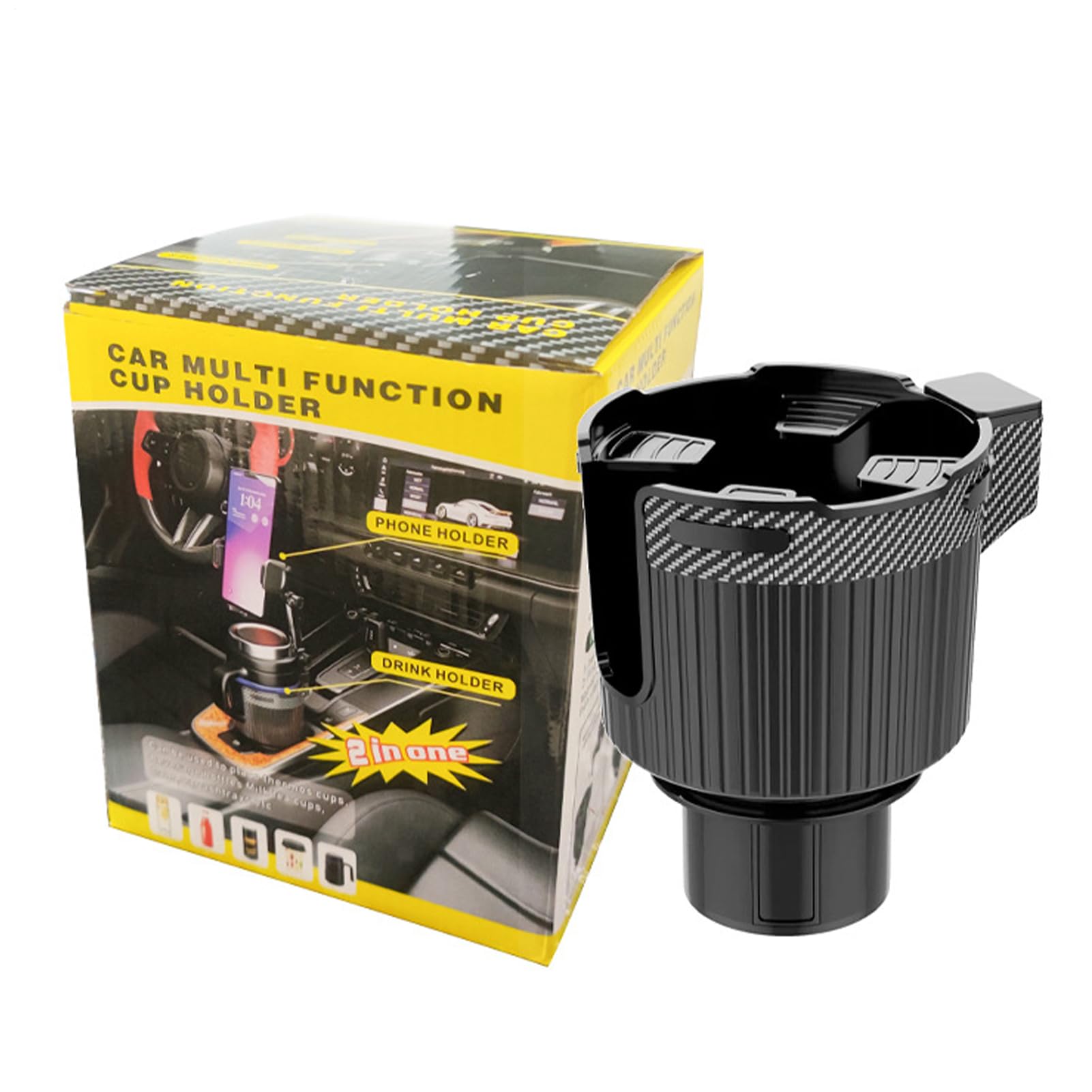 Extensor Portavasos de montaje | Con Base Ajustable Extensor Portavasos Auto | Para Grandes Botellas Tazas Bebidas Café Vehículos SUV Camión Conductor Pasajero