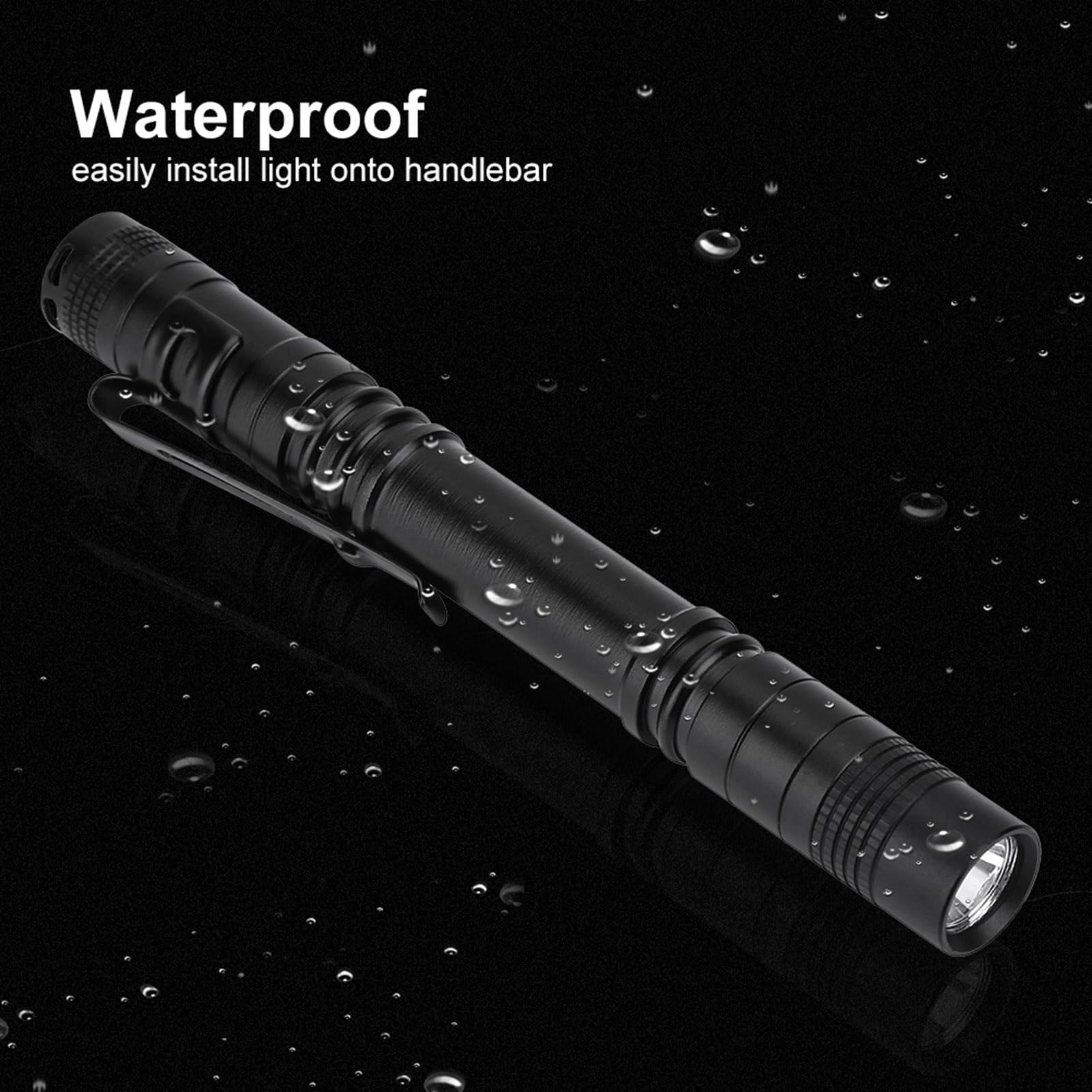 Duokon Mini torcia a LED, impermeabile, piccola torcia elettrica, per attività all'aperto, ispezione, lavoro, riparazione, regalo, 2 batterie AAA (non incluse) (10 pezzi)