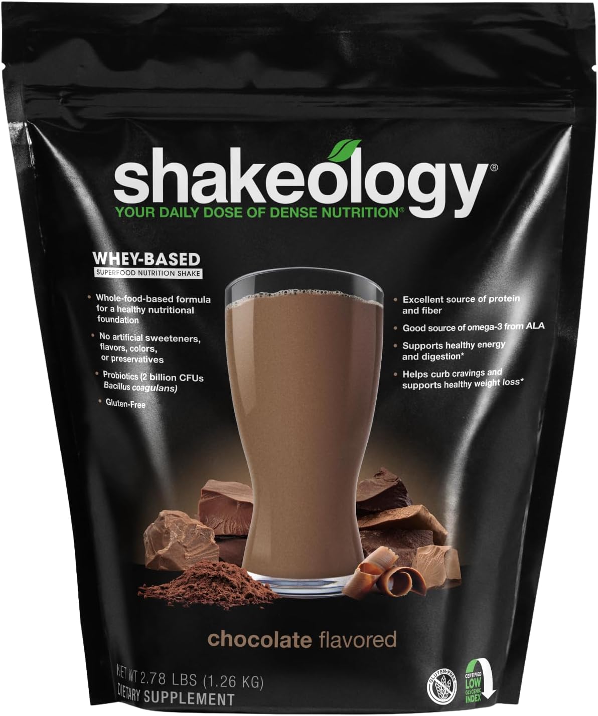 - Shakeology Whey Protein Powder Blend - Gluten Free, Superfood Protein Shake with Vitamins and Minerals - Helps Support Healthy Weight Loss, Lean Muscle Support, Gut Health - Chocolate, 30 Servings