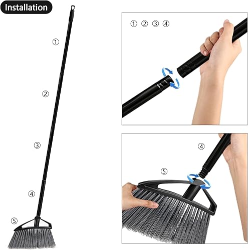 Miniatura 7 de Escobas para barrer interiores, escobas de casa para barrer interiores, escoba angular para pisos, escoba de cocina, escoba de piso aplicada para