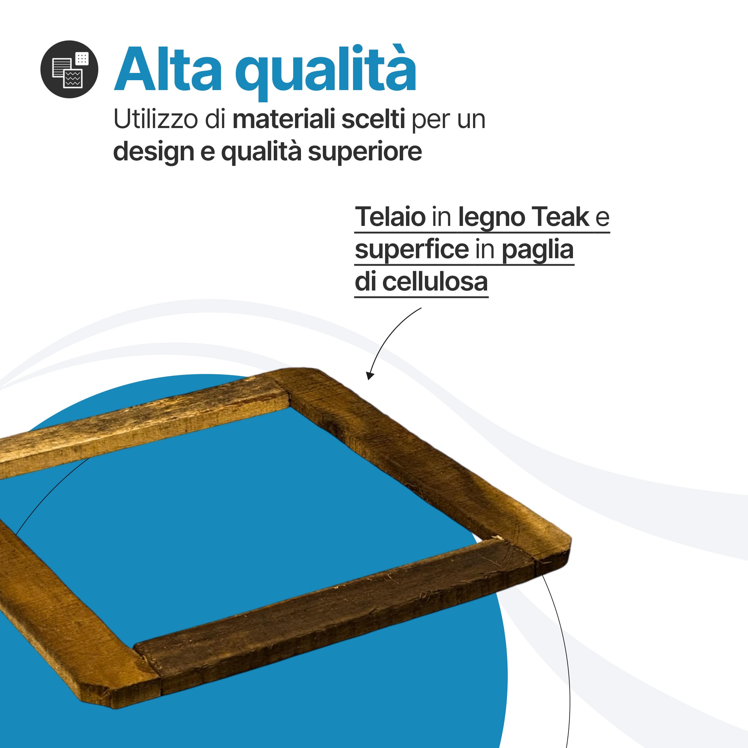 Tomaino - Seduta in Paglia per Sedie 37x37 cm - Set 6 Sedute per Sedie - Ricambio Seduta Sedia Paglia - Sedute Impagliate per Casa e Ristorazione