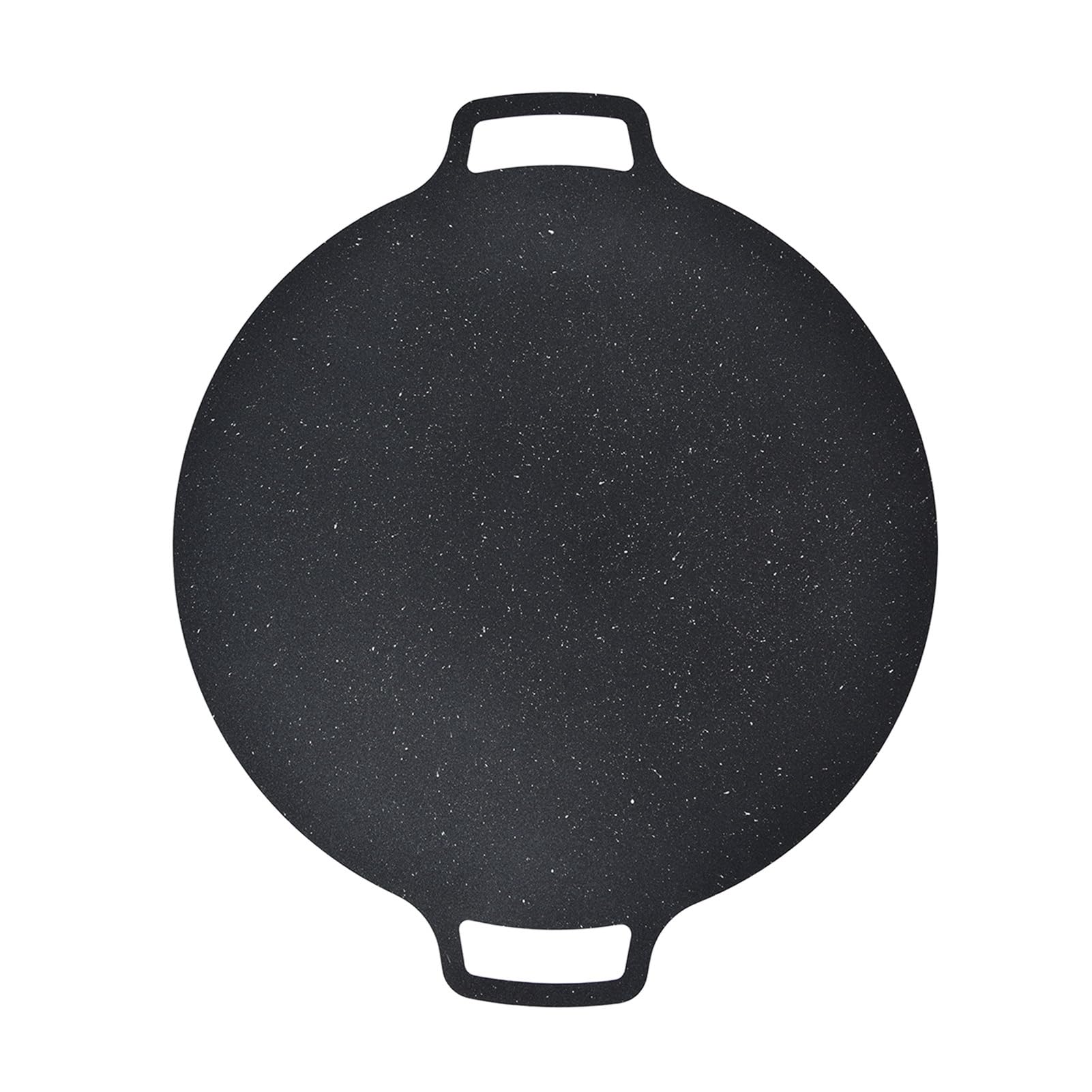 CHICIRIS Piastra per Barbecue Rotonda Antiaderente Coreana per Barbecue, Resistente Al Calore, per Vari Alimenti, Campeggi, Materiale in Ferro (41 cm)