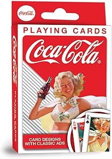 MasterPieces Family Games - Coca-Cola Vintage Pin-ups Playing Cards - Officially Licensed Playing Card Deck for Adults, Kids, and Family