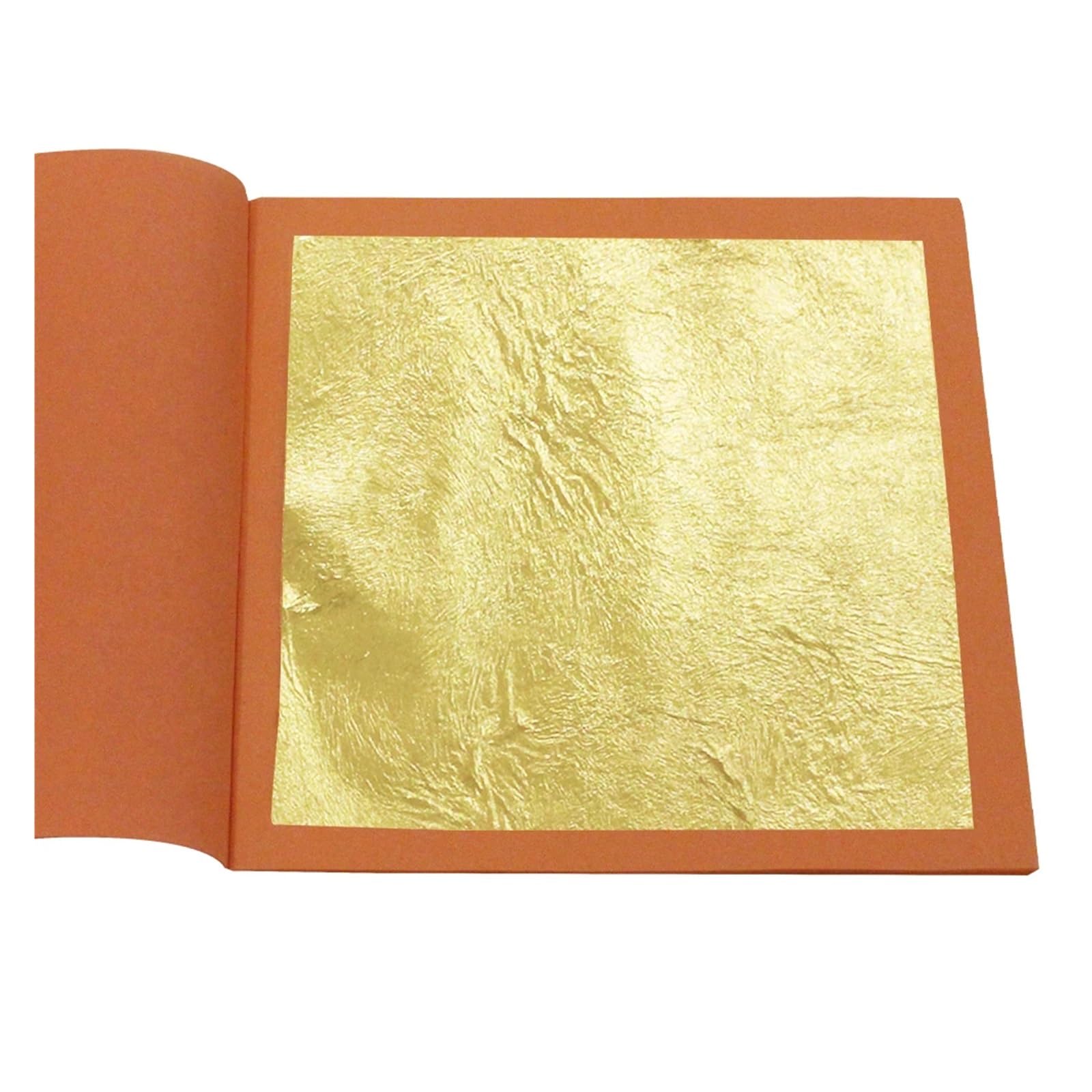 Papel dorado con lámina de oro de 8 x 8 cm, 25 hojas/folleto for decoraciones, arte y manualidades.