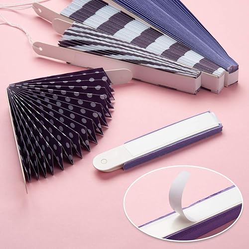 Miniatura 26 de ONUPGO Paper Fans - Juego de abanicos de papel para colgar en fiestas, color negro, 12 unidades, decoración de fiesta mexicana, pancarta colgante