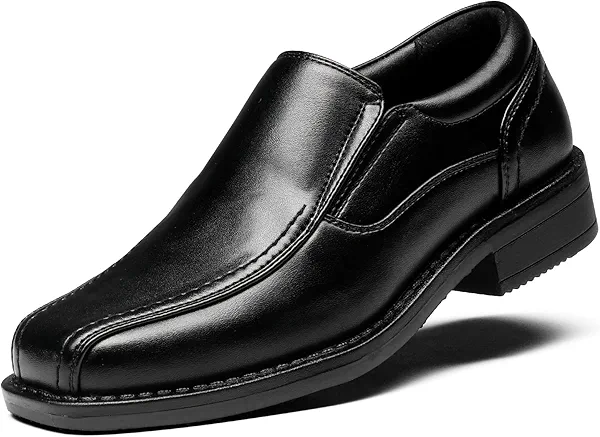 Bruno Marc Boy's SBOX225K Dress Shoes Slip-On Loafer Wedding Shoes, Black, Size 5 Big_Kid