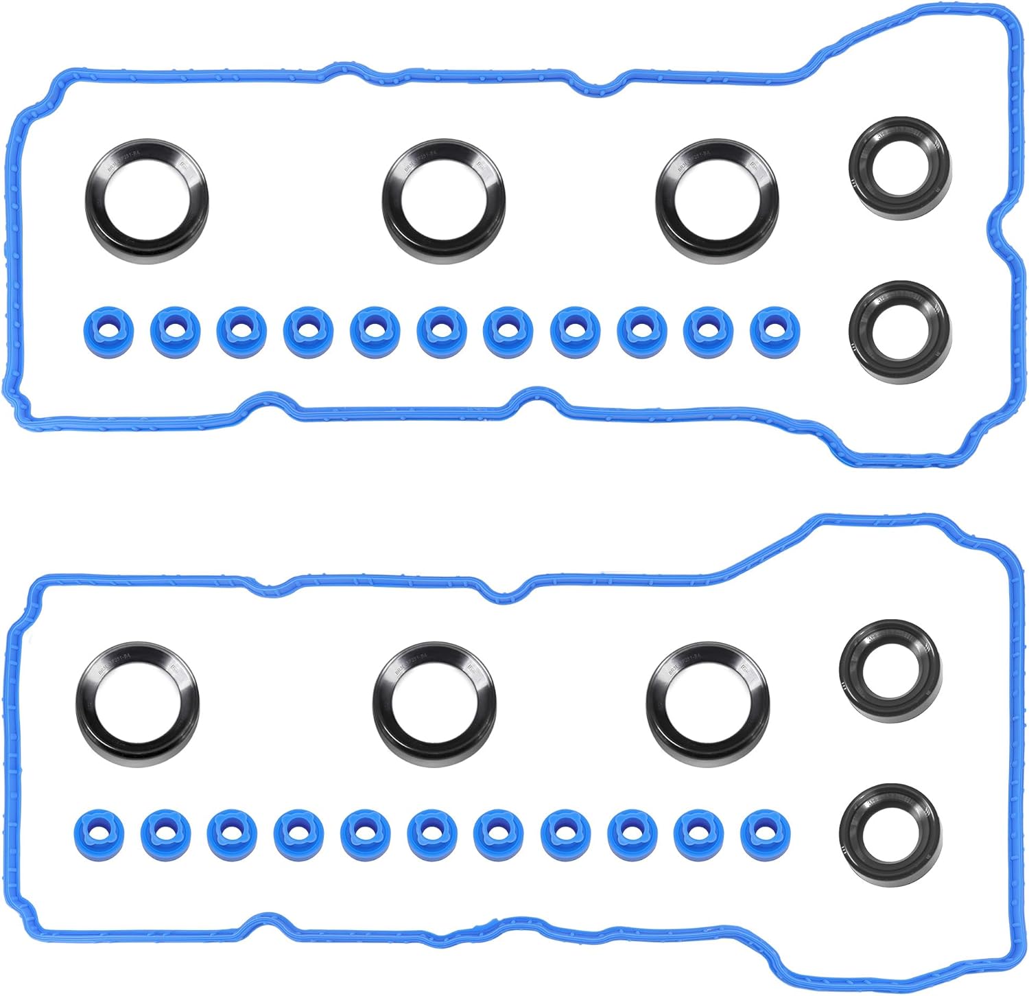 Sorello Engine Valve Cover Gasket Set Compatible with Ford Edge Explorer F-150 Flex Mustang Taurus Transit-150 Transit-250 Transit-350 Lincoln MKS MKT MKX MKZ 3.5L 3.7L V6 - Replace VS50814R VS50722