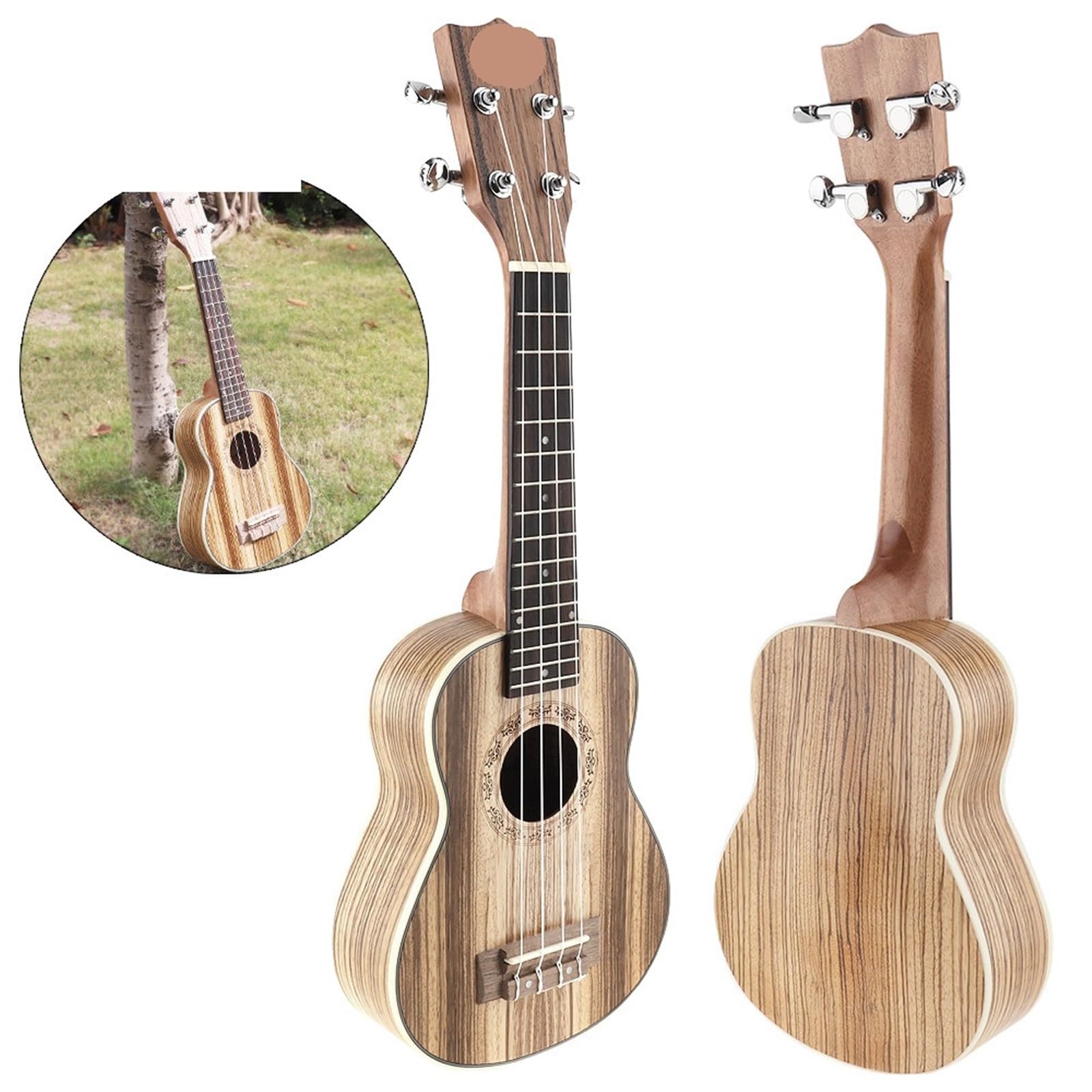 Ukulele Strumento Musicale a Corda for Chitarra Ukulele a Quattro Corde da 21 Pollici Soprano for Principianti in Legno 15 Tasti