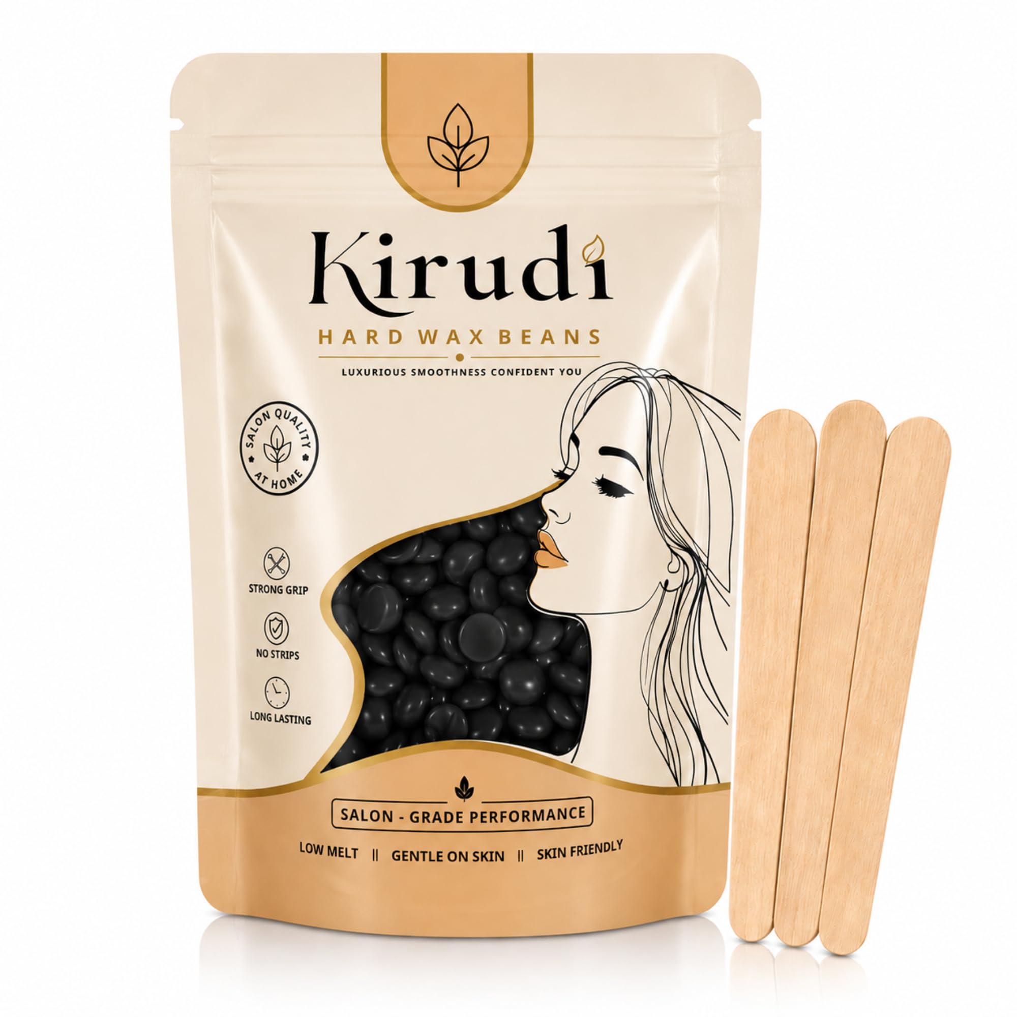 Activated Charcoal Wax Beans for Women | Mini Hard Wax Beads for Face & Body Hair Removal | Stripless Wax for Women | Painless Brazilian & Bikini Wax | Easy to Use Bean Wax Pack (50g)-image-27