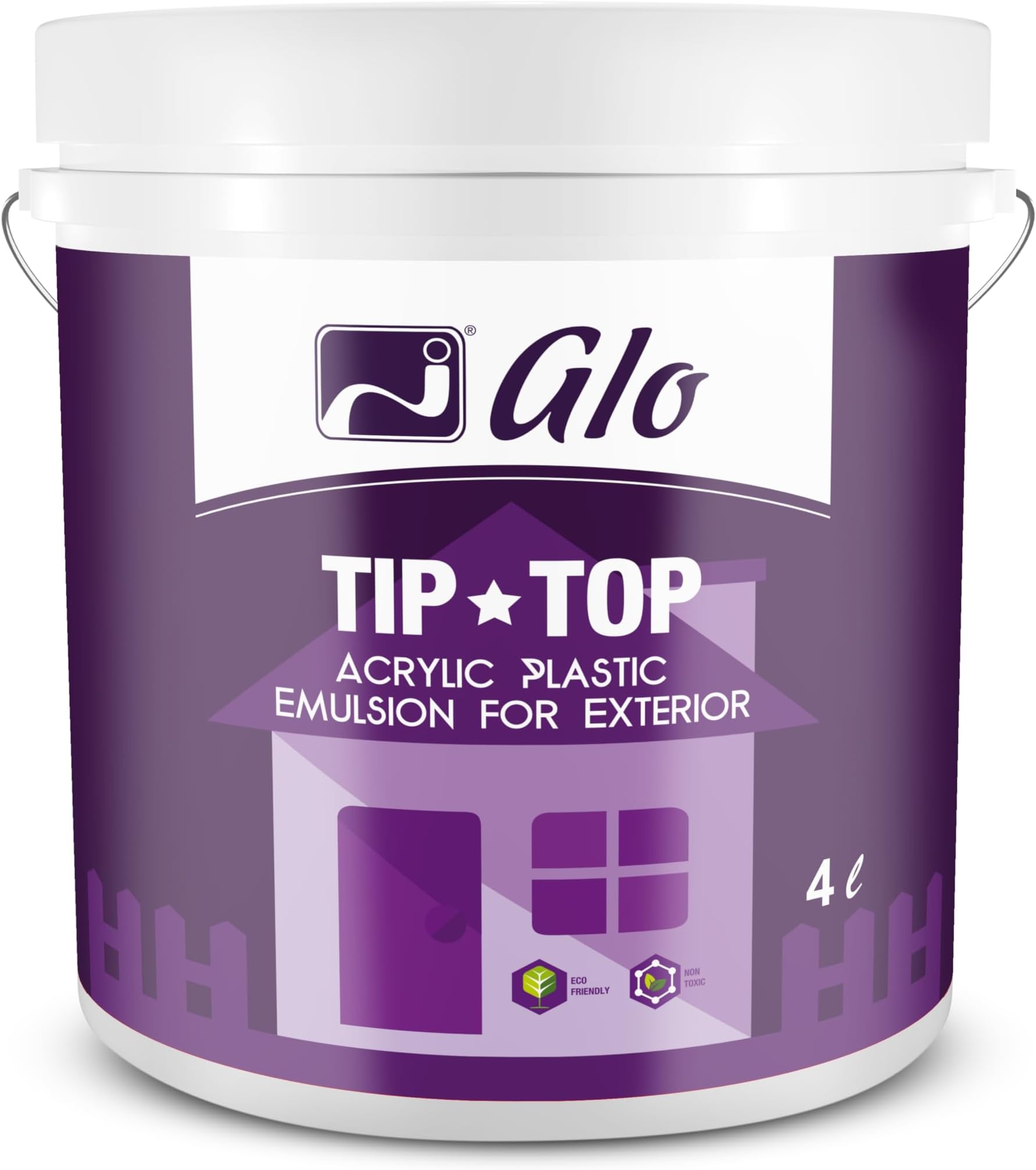 IDEAL CARE Tip Top Special Wall Coat | Water-Based Acrylic Emulsion Exterior Paint | Enamel-Like Gloss Finish | Weather-Resistant & Long-Lasting | Ideal for Outdoor Advertising & Walls (BRILLIANT WHITE, 1 Liter)
