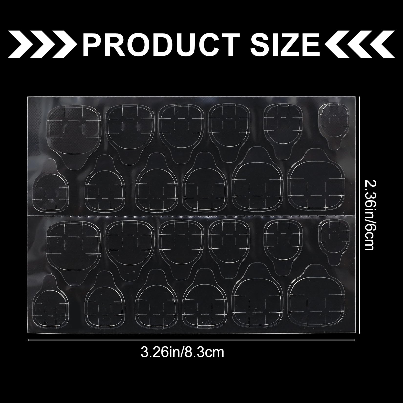 56 Arkuszy/1344 Szt Naklejek Klejowych do Paznokci, Dwustronne Pady do Paznokci, Mocny Klej Adhezyjny do Sztucznych i Naturalnych Paznokci, Nail Art