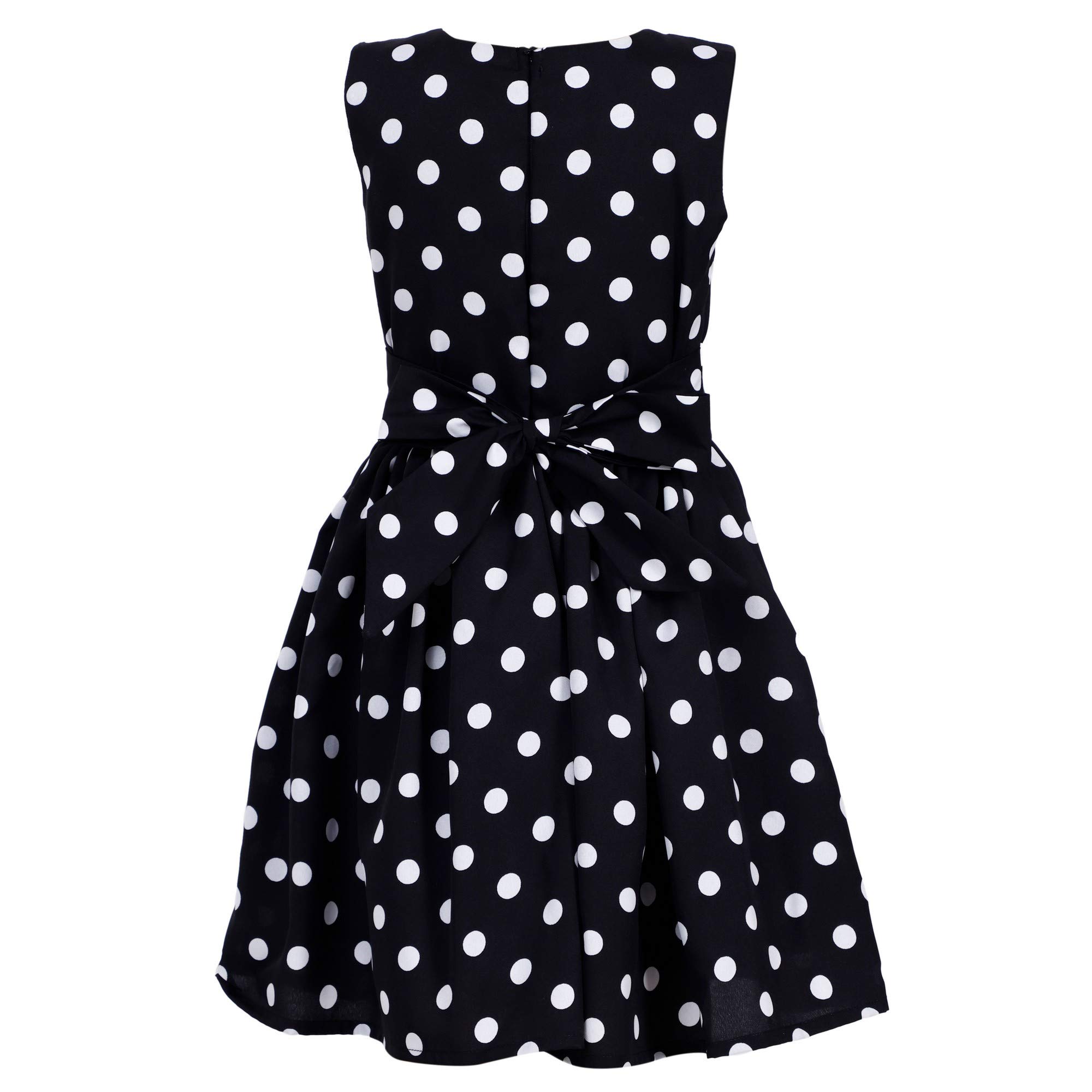 Giggles Creations Baby Girls' Bodycon Midi Frock (GiGG-25-Black-9-10YEARS_Black & White_9-10 Years) 2
