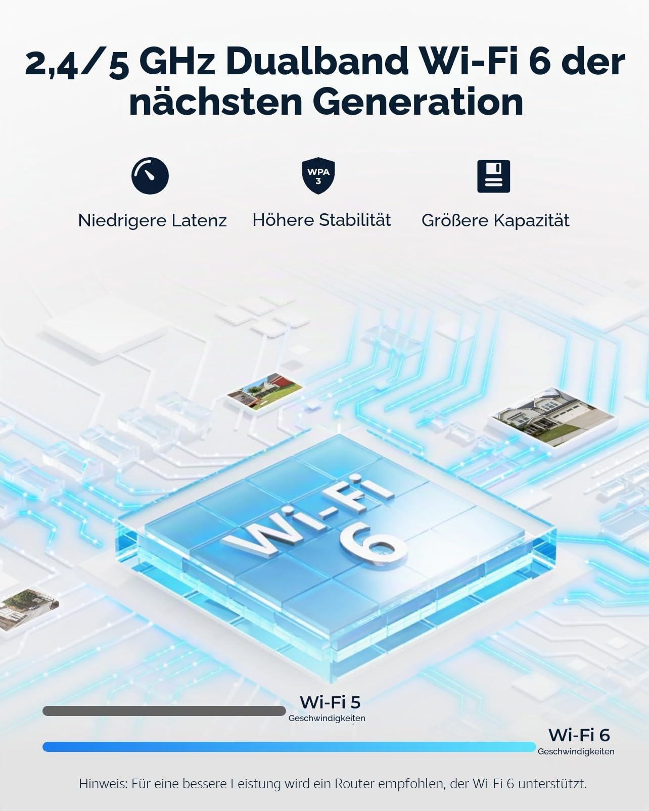 Reolink RLC-810WA x2 mit Stromverlängerungskabel (Weiß) 4.5m, 4K Wi-Fi 6 Überwachungskamera, 5/2,4 GHz WLAN Kamera Outdoor mit IP67 Metallgehäuse, KI-Erkennung, Farbnachtsicht, 24/7-Aufzeichnung