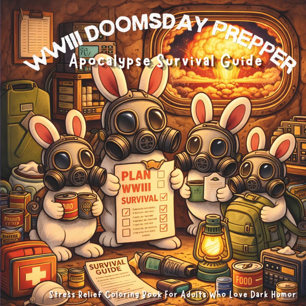 WWIII Doomsday Prepper: Apocalypse Survival Bible: Stress Relief Coloring Book for Adults who Love Dark Humor