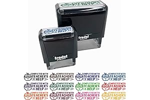 Completed with Teacher’s Help Teacher Student School Self-Inking Stamp