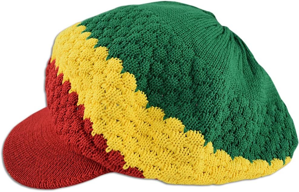 Rasta Jamaica Reggae Multiple Designs and Colors Dreadlocks Caps Tam Hats Roots